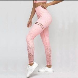 Pink confetti leggings